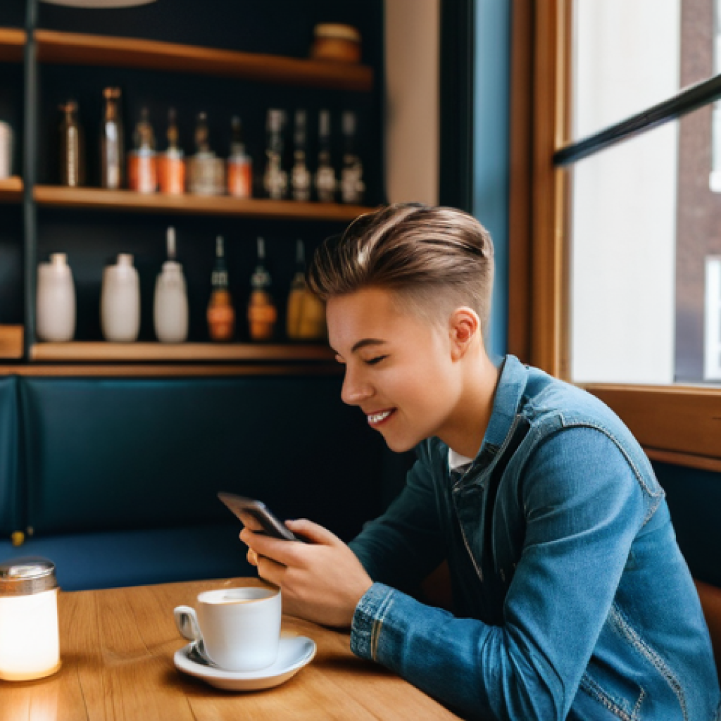 인 미디어 콘텐츠 배포 채널 분석 - **Prompt 1: Personalized Mobile Content Engagement in a Dutch Cafe**
    A vibrant, candid shot of a...