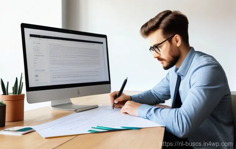 인 미디어 비즈니스의 콘텐츠 품질 보증 - A thoughtful young adult blogger, dressed in comfortable casual wear, is seated at a well-organized ... 인 미디어 비즈니스의 콘텐츠 품질 보증 - A thoughtful young adult blogger, dressed in comfortable casual wear, is seated at a well-organized ...