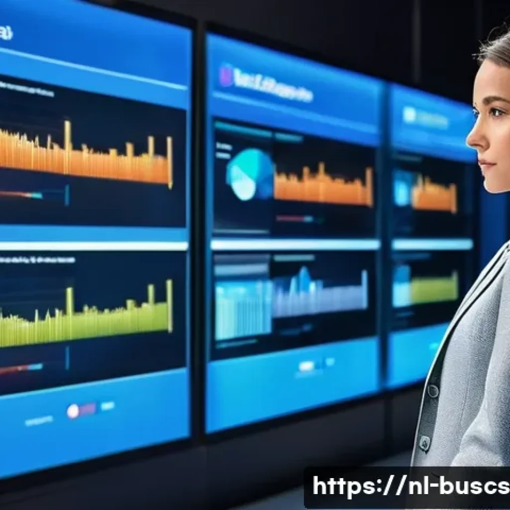 인 미디어 비즈니스의 유연한 피드백 시스템 - **Prompt 1: Real-time Digital Insights Hub**
"A confident, professionally dressed young woman, p...