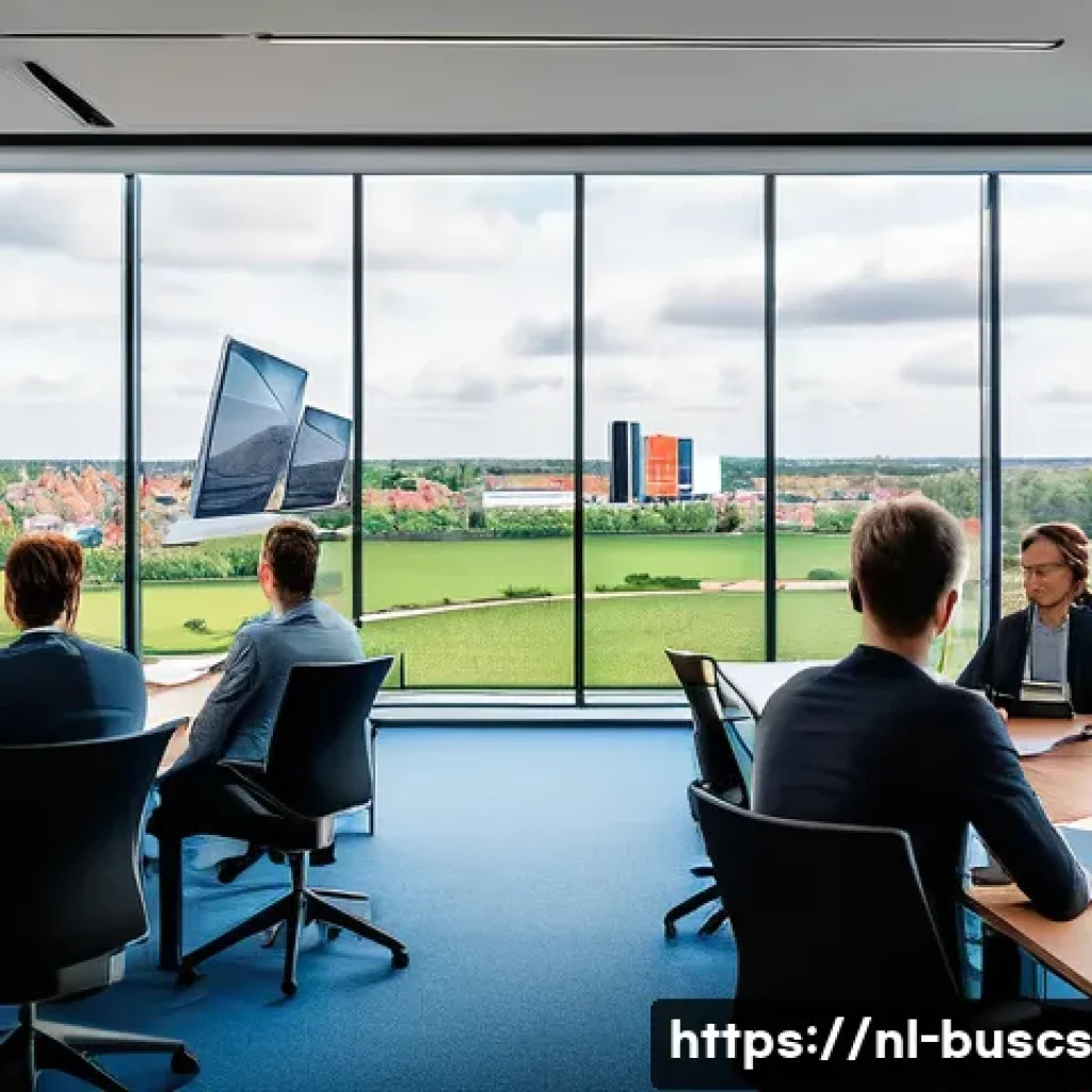 인 미디어 비즈니스의 고객 데이터 보호 방안 - A professional office environment in the Netherlands where a diverse group of employees participate ...