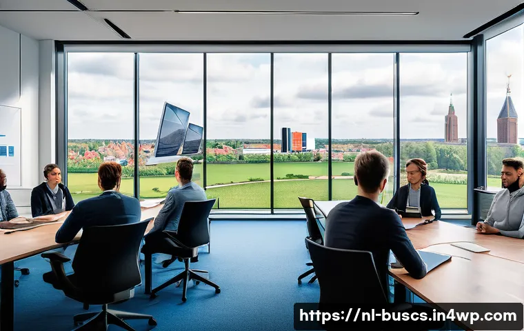 인 미디어 비즈니스의 고객 데이터 보호 방안 - A professional office environment in the Netherlands where a diverse group of employees participate ...